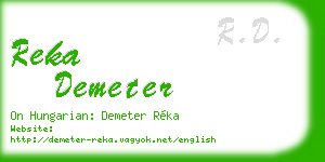 reka demeter business card